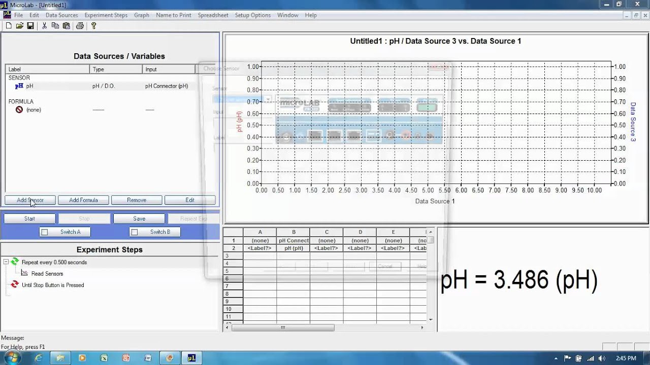 titration with the pH electrode and the drop counter