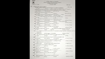 ICSE Class 8 Computer Science Half Yearly Question Paper 2024-25 | Previous Year Exam Paper