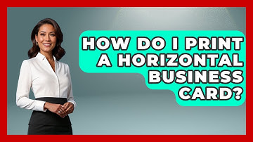 How Do I Print A Horizontal Business Card? - Graphic Design Nerd