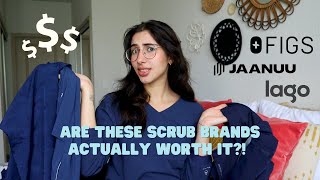 POPULAR SCRUB BRANDS REVIEW | Figs, Jaanuu, Lago... are they worth it?!