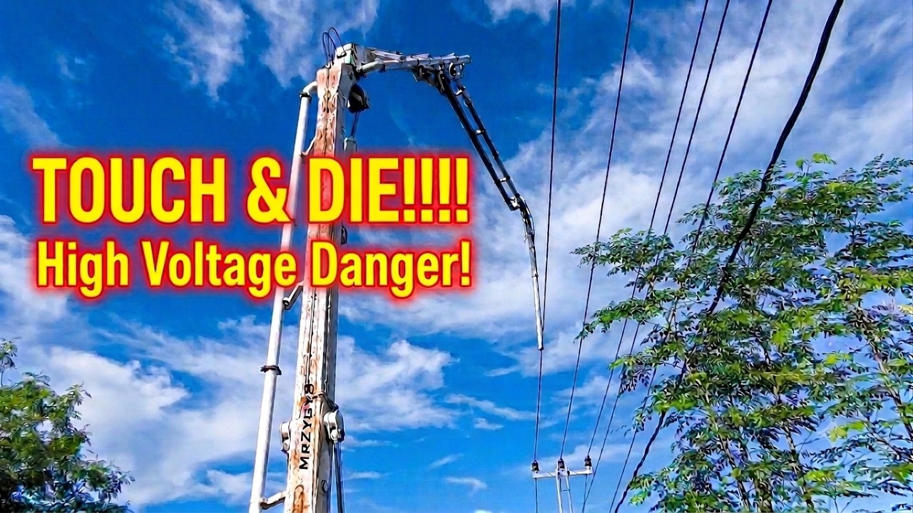 TOUCH AND DIE! Concrete Trucks Work Under High Voltage!