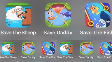 Save the sheep 🐑 Save Daddy 👨🏼‍🦱 Save the fish 🐠 All Levels Gameplay Android, iOS