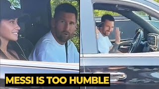 Humble MESSI engaged in casual conversation talking about Thiago Messi with fans in traffic light
