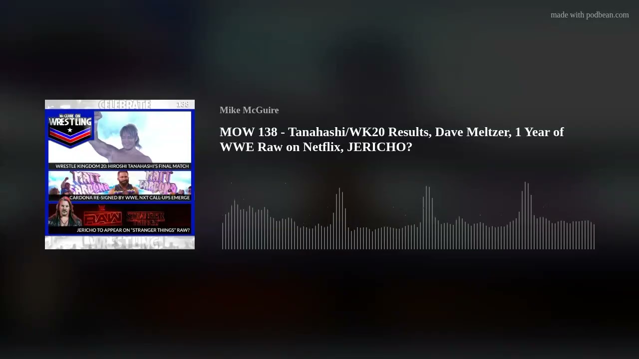 MOW 138 - Tanahashi/WK20 Results, Dave Meltzer, 1 Year of WWE Raw on Netflix, Jericho Hint?