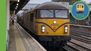 Class 69s depart Redhill - RHTT