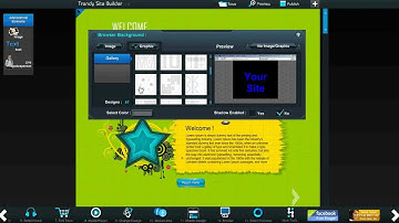 How to change browser background graphic in Trendy Site Builder 1.1.0?