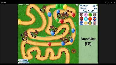 Spike-O-Pult Towers Only With No Lives Lost (Track 1, Hard, Bloons Tower Defense 3 Challenge)