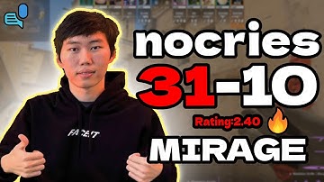 😯nocries (31-10) | Rating 2.40 | mirage +VOICE FACEIT NA Ranked | SoloQ | Oct 24, 2025