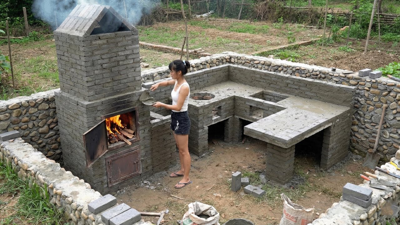 I Built a Kitchen for the New House and Installed a Chimney | Rural Life