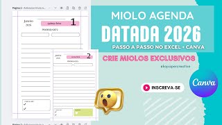 LESSON 3 - HOW TO CREATE A 2026 DATED PLANNER INSERT - CANVA + EXCEL TUTORIAL screenshot 1
