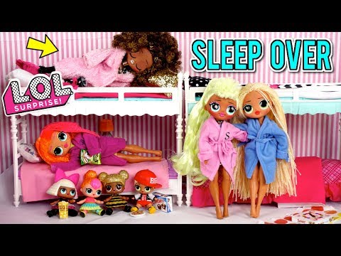 lol-doll-family-slumber-party-with-lol-omg-dolls---secret-crush-revealed!