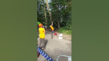 Euros is end of this month! Mike Curwen on the throwline at ETCC22. #arborist #treeclimber #arbortec