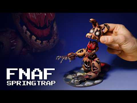 How to make Springtrap figure with clay | FNAF clay art