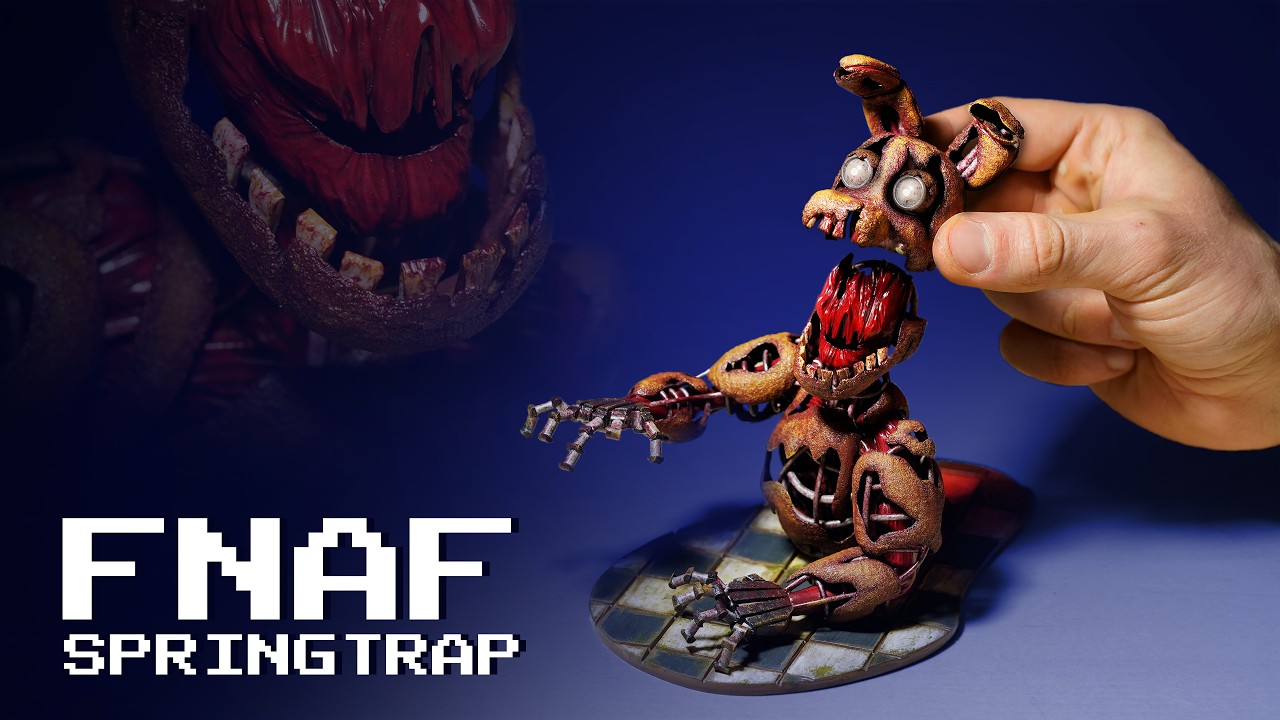 How to make Springtrap figure with clay | FNAF clay art