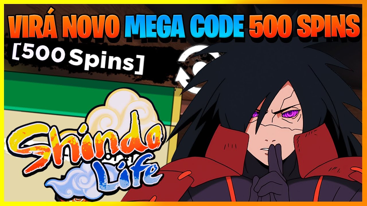 NOVO *MEGA* CODE de 500 SPINS! do SHINDO LIFE!(shinobi life 2