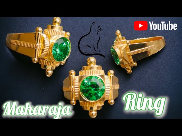 Maharaja men's gold ring, Nazarana ring - YouTube