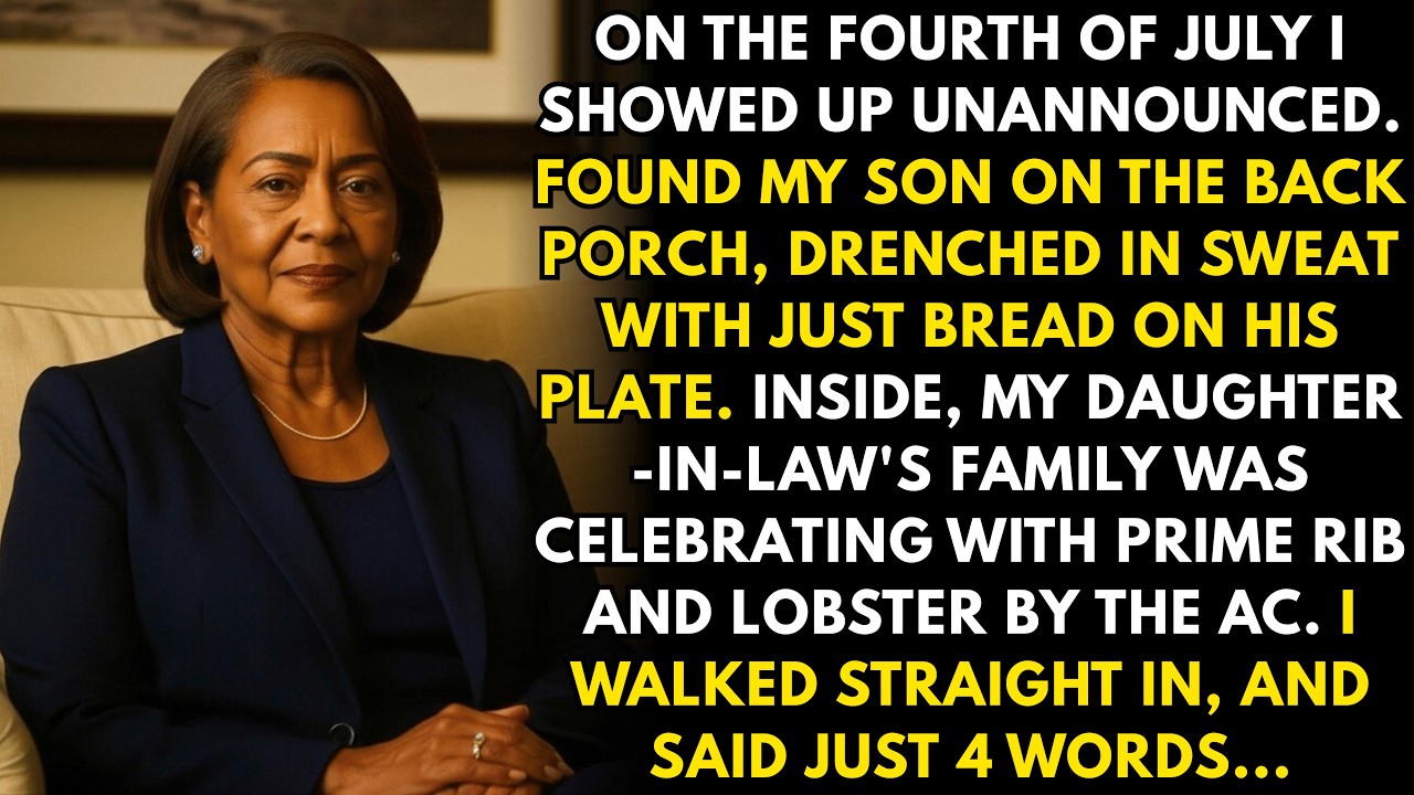 I found my son outside in the Georgia heat on July 4th while his in-laws feasted inside…