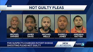 5 men plead not guilty to charges in Fort Dodge double homicide