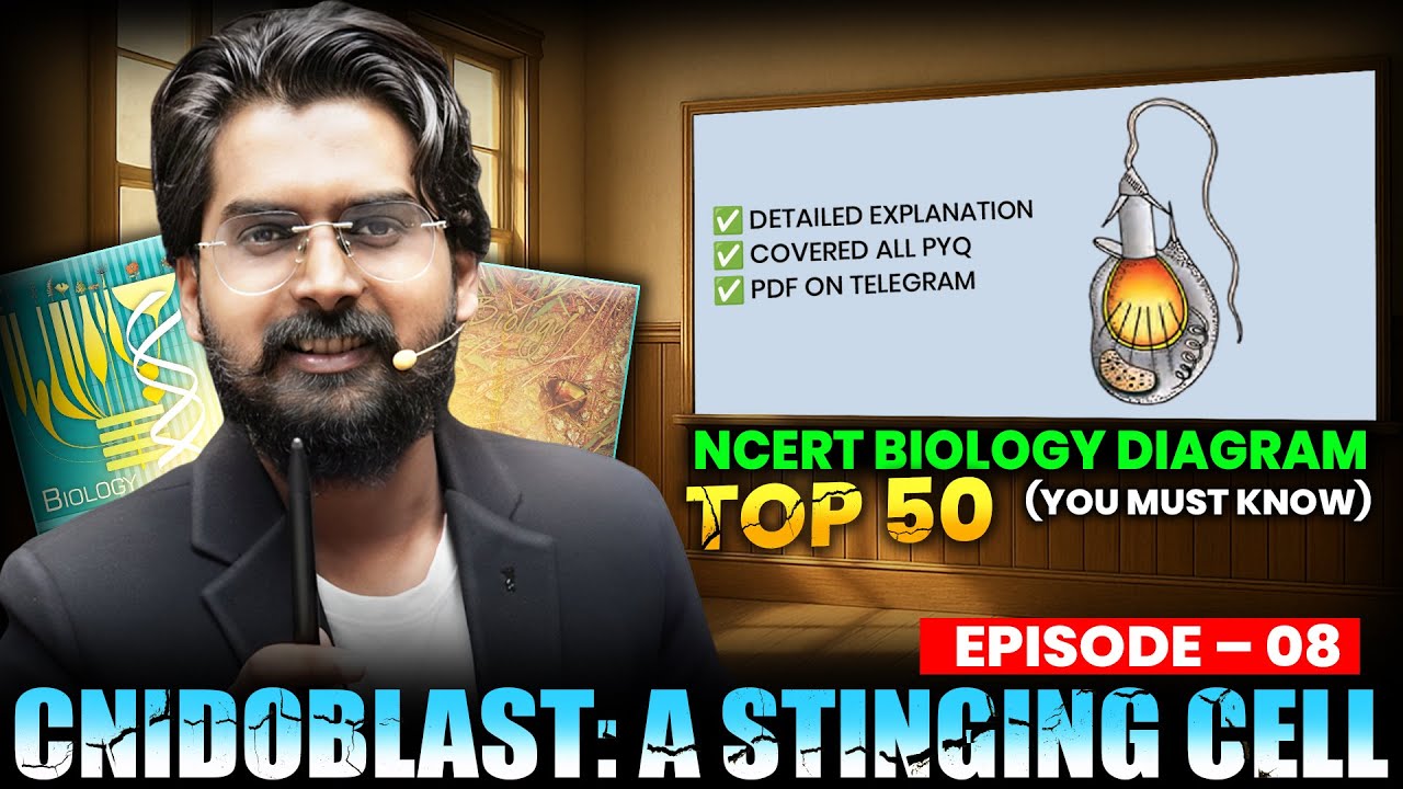 ♦️CNIDOBLAST : STINGING CELL || EPISODE 08 || NCERT TOP 50 DIAGRAM SERIES || NEET || HEMANT SIR ♦️