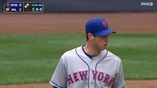 NYM@MIL: Mets thwart Brewers' safety squeeze attempt