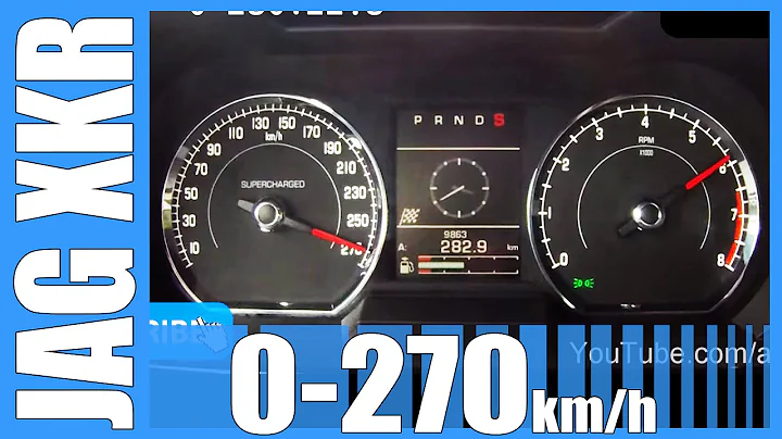 510 HP Jaguar XKR 5.0 Supercharged 0-270 km/h BRUTAL! Acceleration Test Autobahn