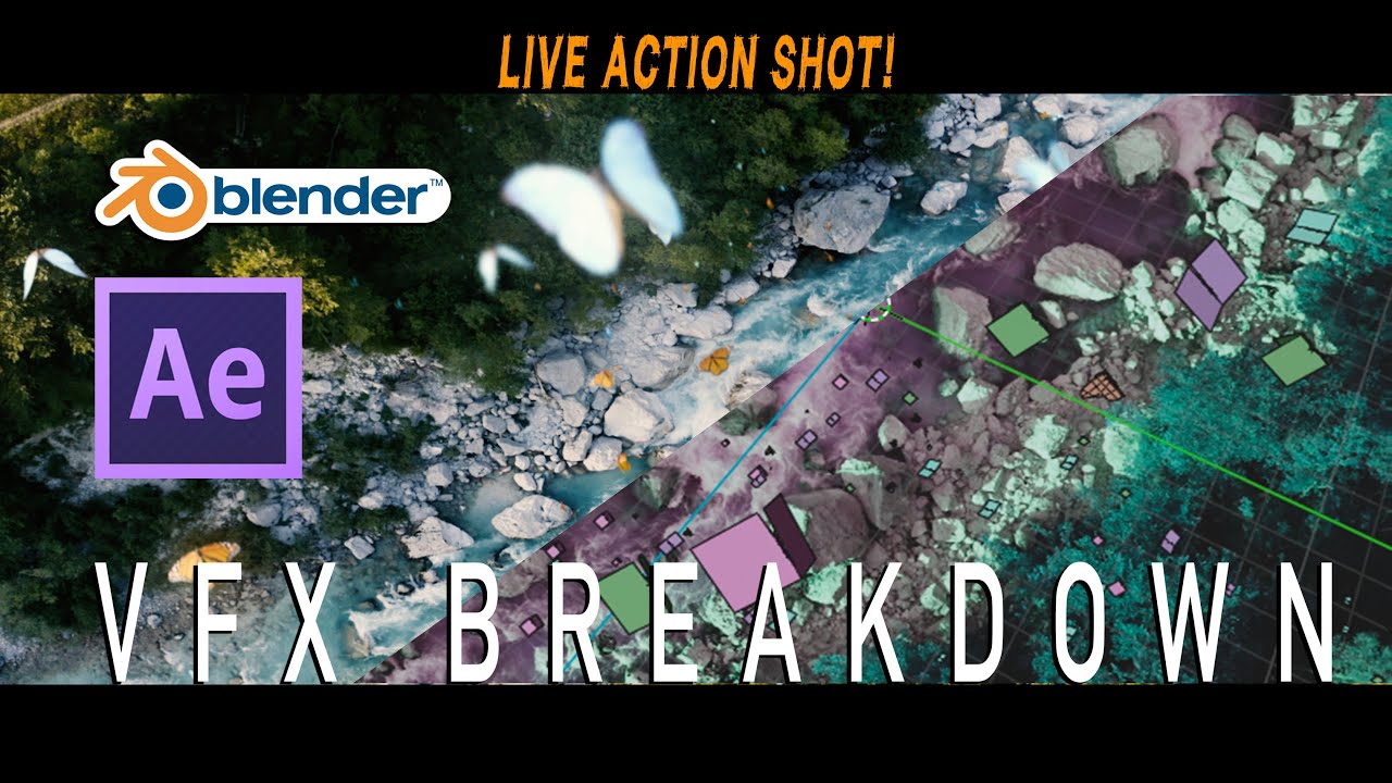 Blender 3d Scene/Compositing VFX Walkthrough: Spyderfy add-on trailer butterfly shot
