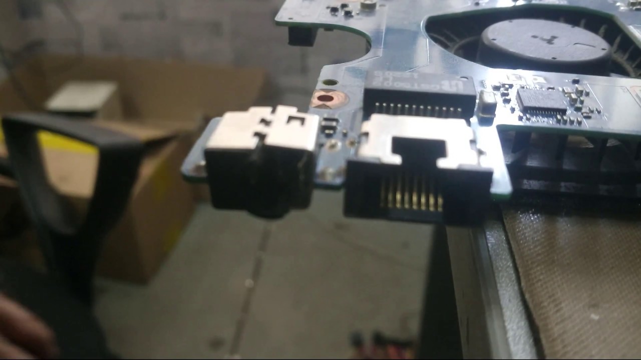 замена гнезда на ноуте - YouTube