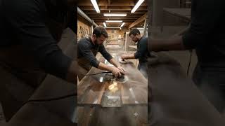 😱 This Impossible Waterfall Table Looks Like Magic ✨🌊 #shorts #epoxyresin