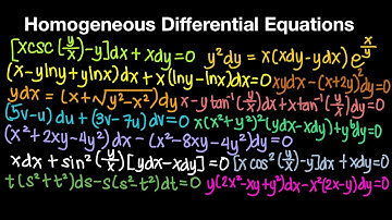 Homogeneous Differential Equations Part 2 (Live Stream)