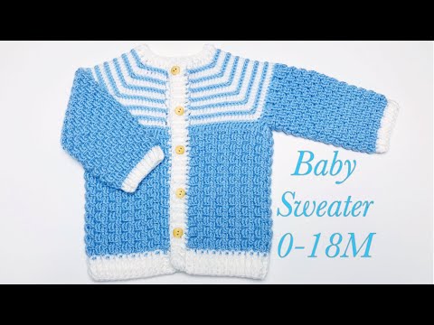 Crochet baby Sweater Cardigan, Basket Weave Crochet Stitch, Crochet for Baby