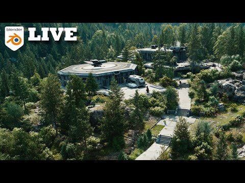 Creating A Forest Scifi Landing Pad In Blender  Fast