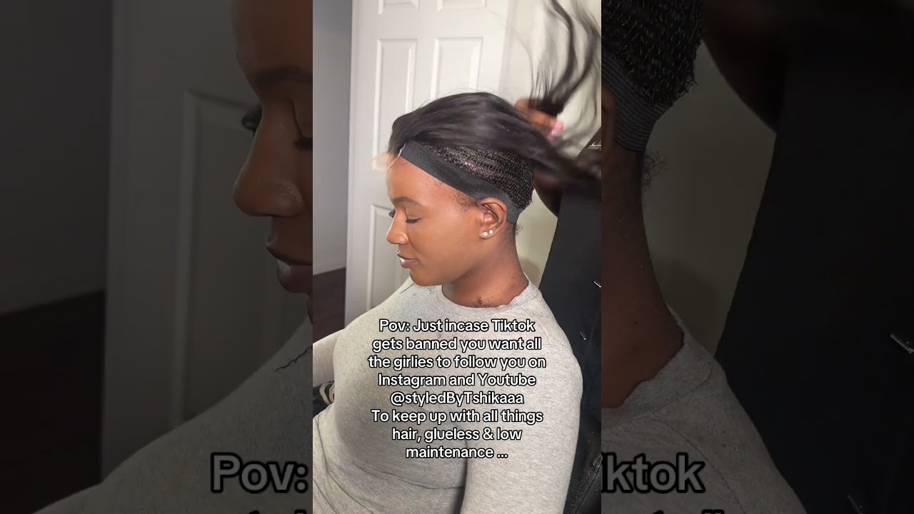 GLUELESS CLOSURE SEW IN USING ELASTIC BAND METHOD 2 X 6 LOW MAINTENANCE
