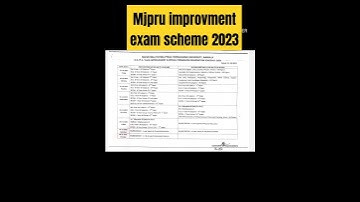 MJPRU | IMPROVMENT EXAM SCHEME 2023 OUT | #Mjpru #updates #shorts