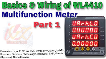 WL4410 | Wiring and Basic details of  Digital Multifunction Meter | Part 1
