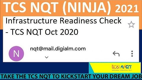 Infrastructure Readiness Check - TCS NQT Oct 2020