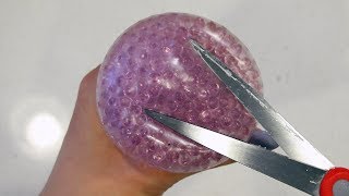 How to Make Satisfying Straw Slime Using Balloons & Stress Ball Cutting!