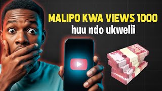 YouTube Tanzania, Hivi Ndio Malipo Ya Views 1000 kwa kila Mada