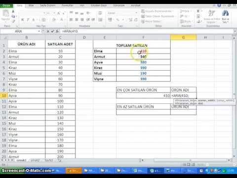 Video: Excel'de maksimum formülü nedir?