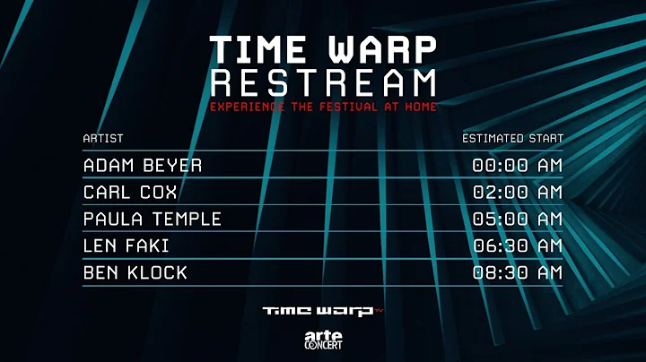 TIME WARP Restream w/ Adam Beyer, Carl Cox, Paula ...