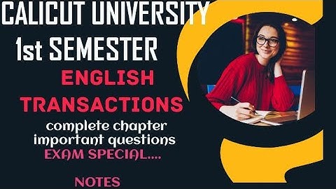 Calicut University 1st semester transactions #exam exam #important #questions #answer