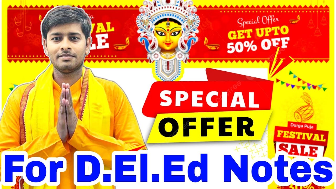 🎉Deled Notes Offer🎉| Deled 1st & 2nd Offer 2024 | Deled 1st year notes ...