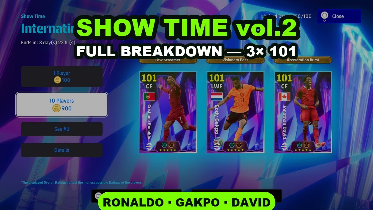 eFootball Show Time Int'l Cup vol.2 — FULL Breakdown! Ronaldo, Gakpo ...