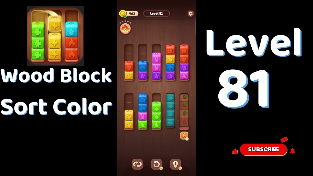Wood Block Sort Color Level 81 Walkthrough 🧱🎨 | Relaxing Puzzle Game | Go Answer