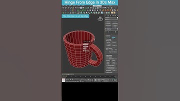 Creating a Cup Handle with Hinge From Edge in 3Ds Max #shorts #3dsmax #tips