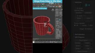 Creating a Cup Handle with Hinge From Edge in 3Ds Max #shorts #3dsmax #tips