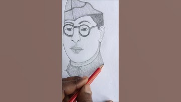 Netaji subhash chandra bose 🇮🇳!  23/01 ko jayanti Sketch #drawing ✍️ #shorts🙏🏼