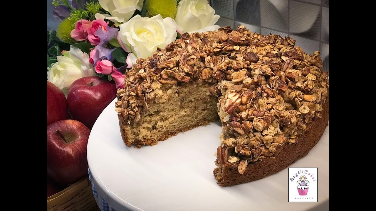 CRUMBLE DE MANZANA - Pastel crujiente de manzana | ANGELICAKES.DESSERTS