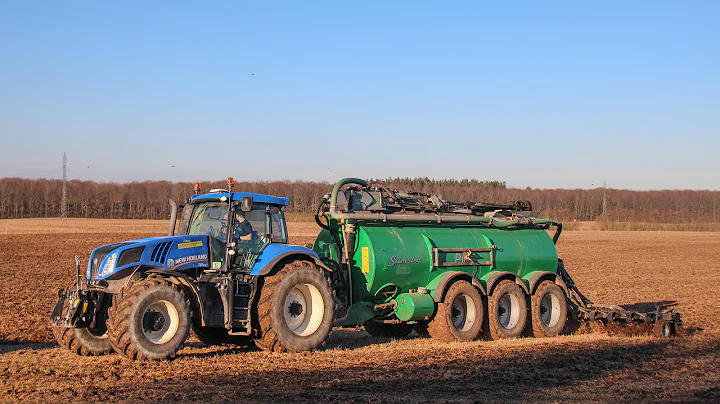 New Holland T8.420 met Samson PG mest 2016 - Niels...