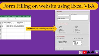 Form Filling on website using Excel VBA webscraping vbaexcel vba excel Helloanalyst