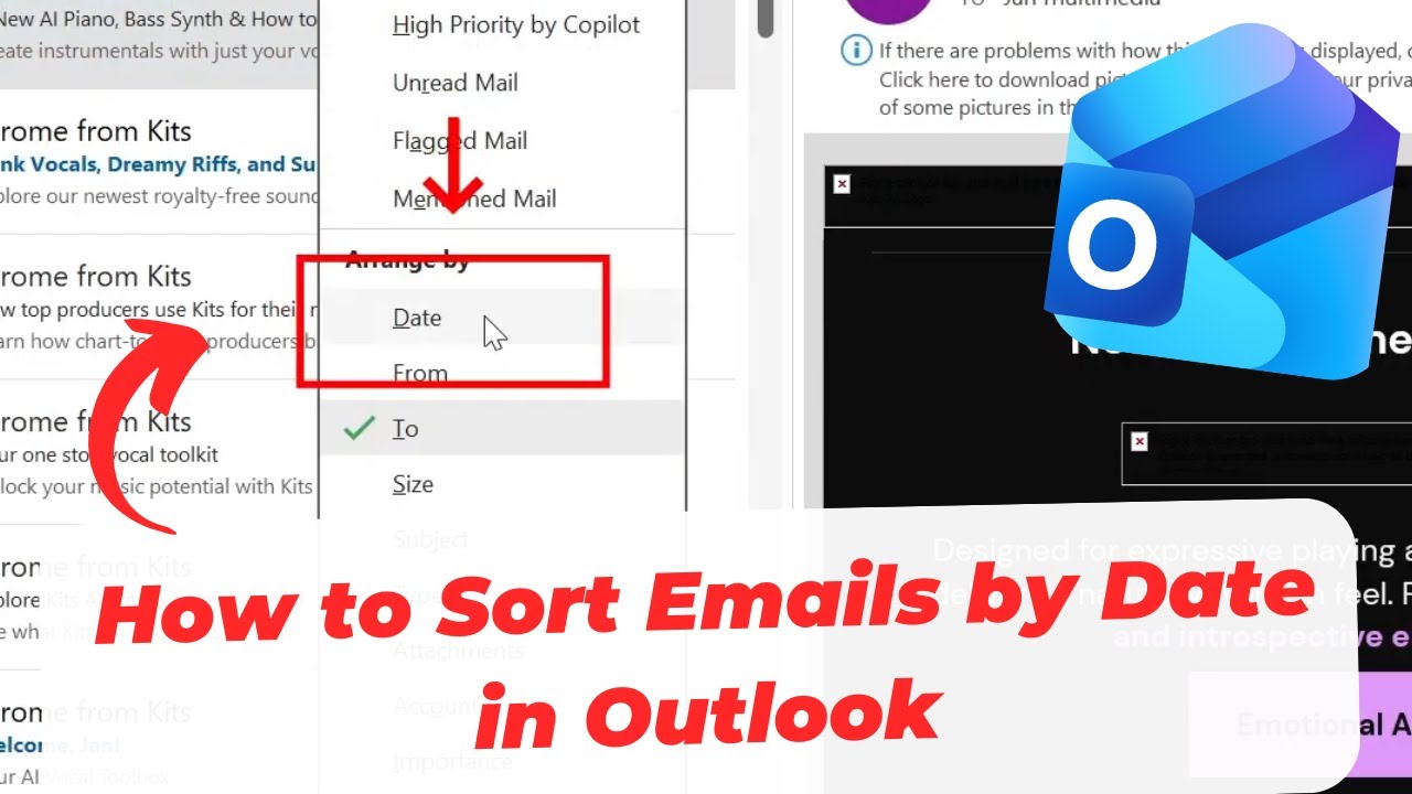 How to Sort Emails by Date in Outlook - YouTube